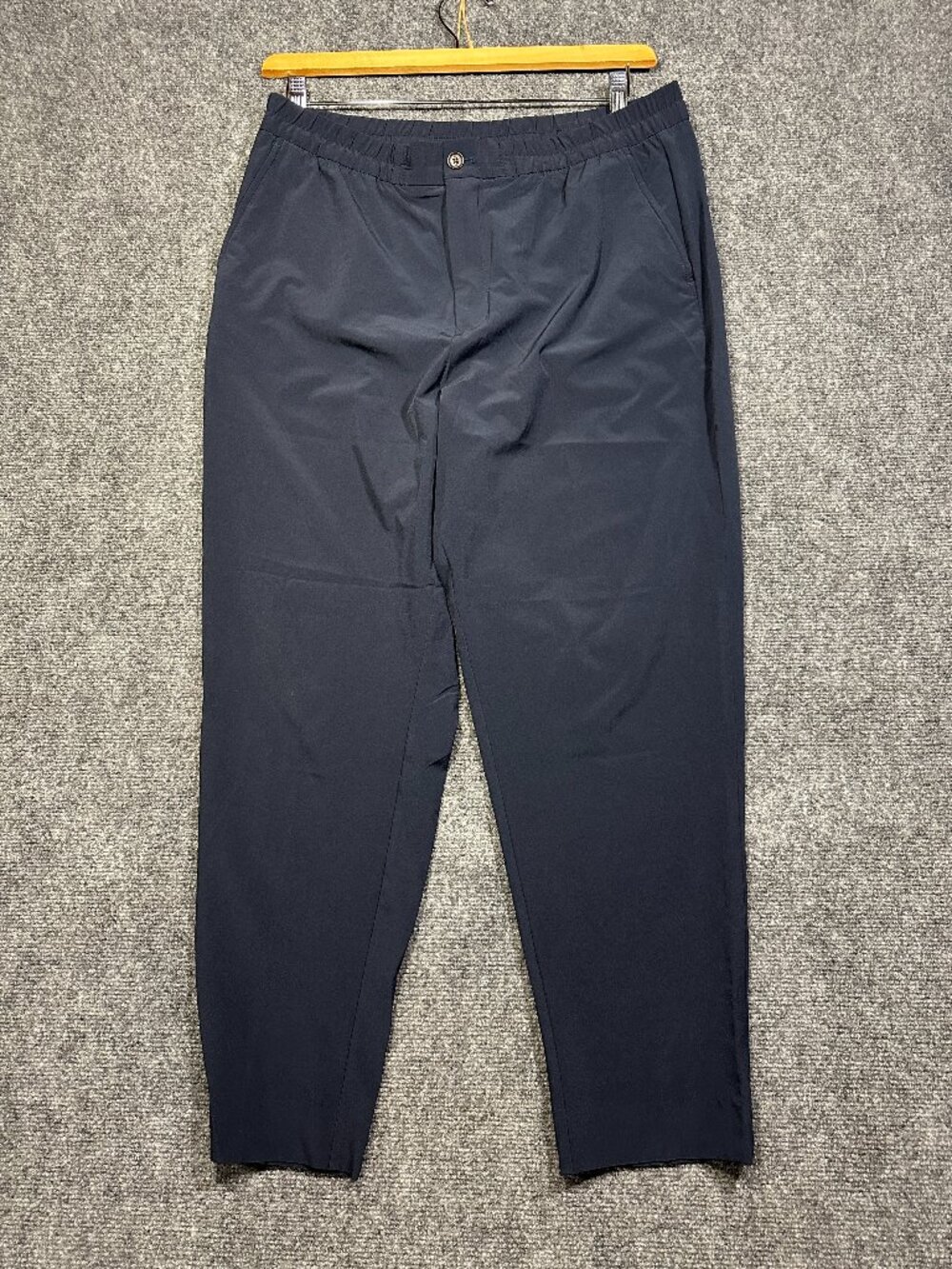 Banana Republic Pants Womens Large Blue Stretch Flat Front Zip Fly Elastic Waist